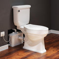 700W Macerating Toilet with Pump, Two-Piece Upflush Toilet For Basement, Powerful & Quiet Macerating Pump System With 4 Water Inlet, 23Ft Vertically, Elongated Bowl