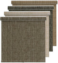 Blackout Roller Shades, Free-Stop Window Blinds with Valance, Room Darkening Thermal Insulated UV Protection Fabric for Home Office,Light Brown 02