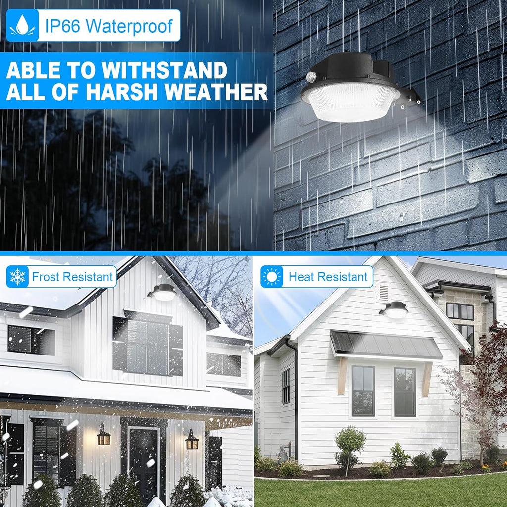 SKYWORLD 2Pcs LED Barn Light, 100W 10000LM Dusk to Dawn Outdoor Lights with Mounting Arm, Adjustable Photocell, IP66 Waterproof Outside Security Lighting for Yard Garage Warehouse Area Street Light