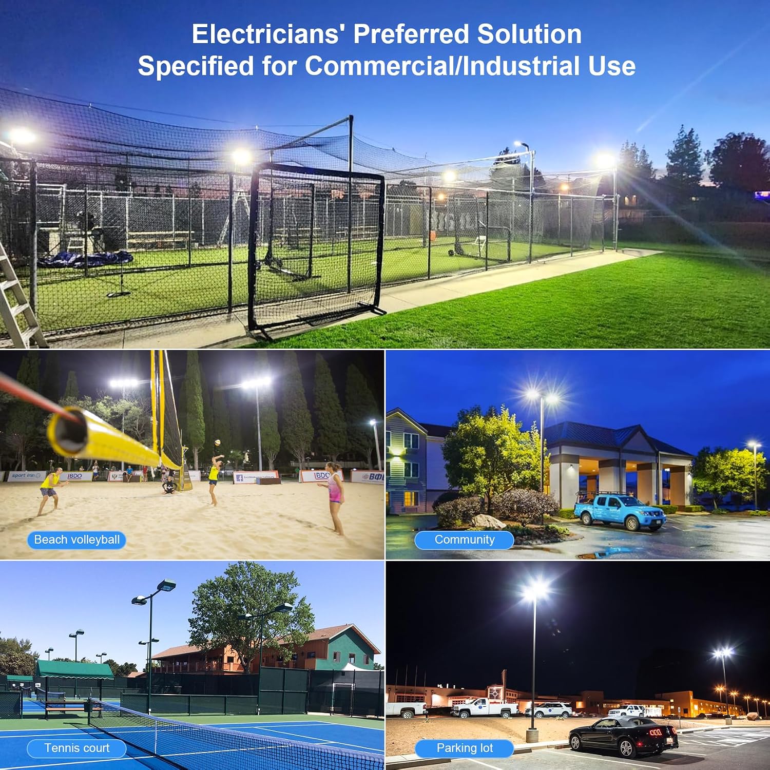 LED Retrofit Kit for Parking Lot Light, 150W 21750LM 100-277V ETL Commercial LED Shoebox Light Replacement, 5000K Daylight E39 Mogul Base LED Shoebox Retrofit Kit for Outdoor Flood Light, Tennis Court