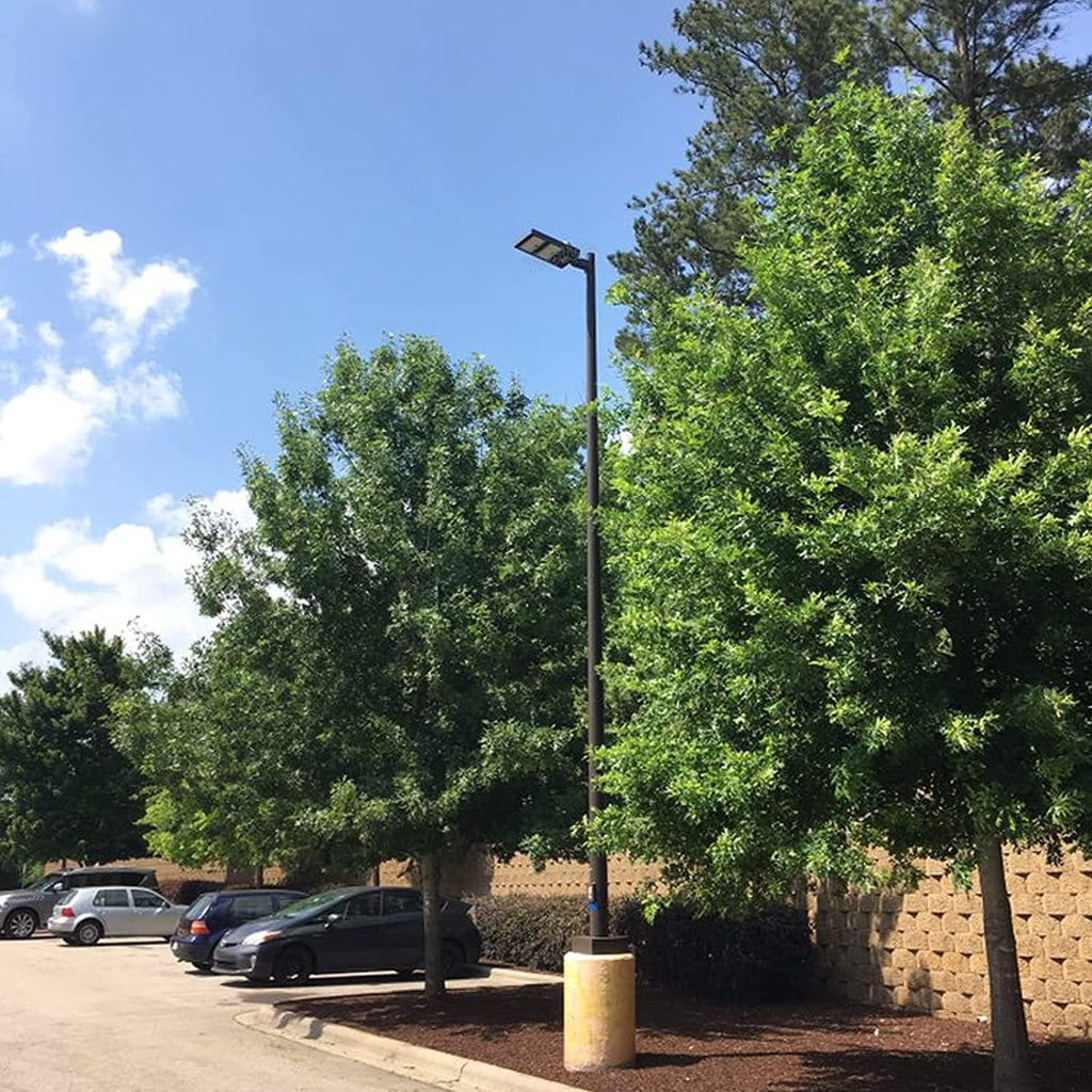 LED Parking Lot Light for Round Pole in Street 26000lm AC100-277V Shoebox Lighting for Path Garden and Outdoor Places IP65 Waterproof (200W)