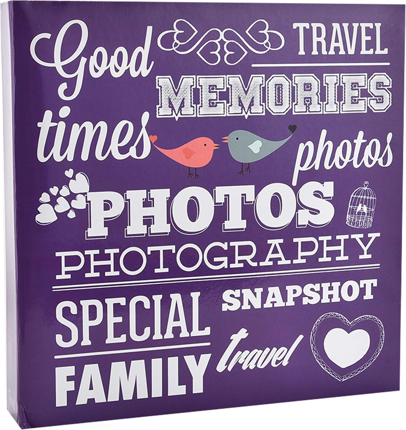 Arpan Large 3-Ring Binder Slip In Photo Album holds 500 6×4' / 10×15 cm photos (Purple)