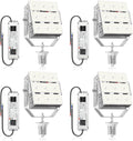 4Pcs 150W Shoebox LED Retrofit Kits (650W MH/HPS Replacement) 100-277V 5000K 21750LM E39 Mogul LED Parking Lot Retrofit Lights for Tennis Court High Bay Street Area Lighting Fixture ETL