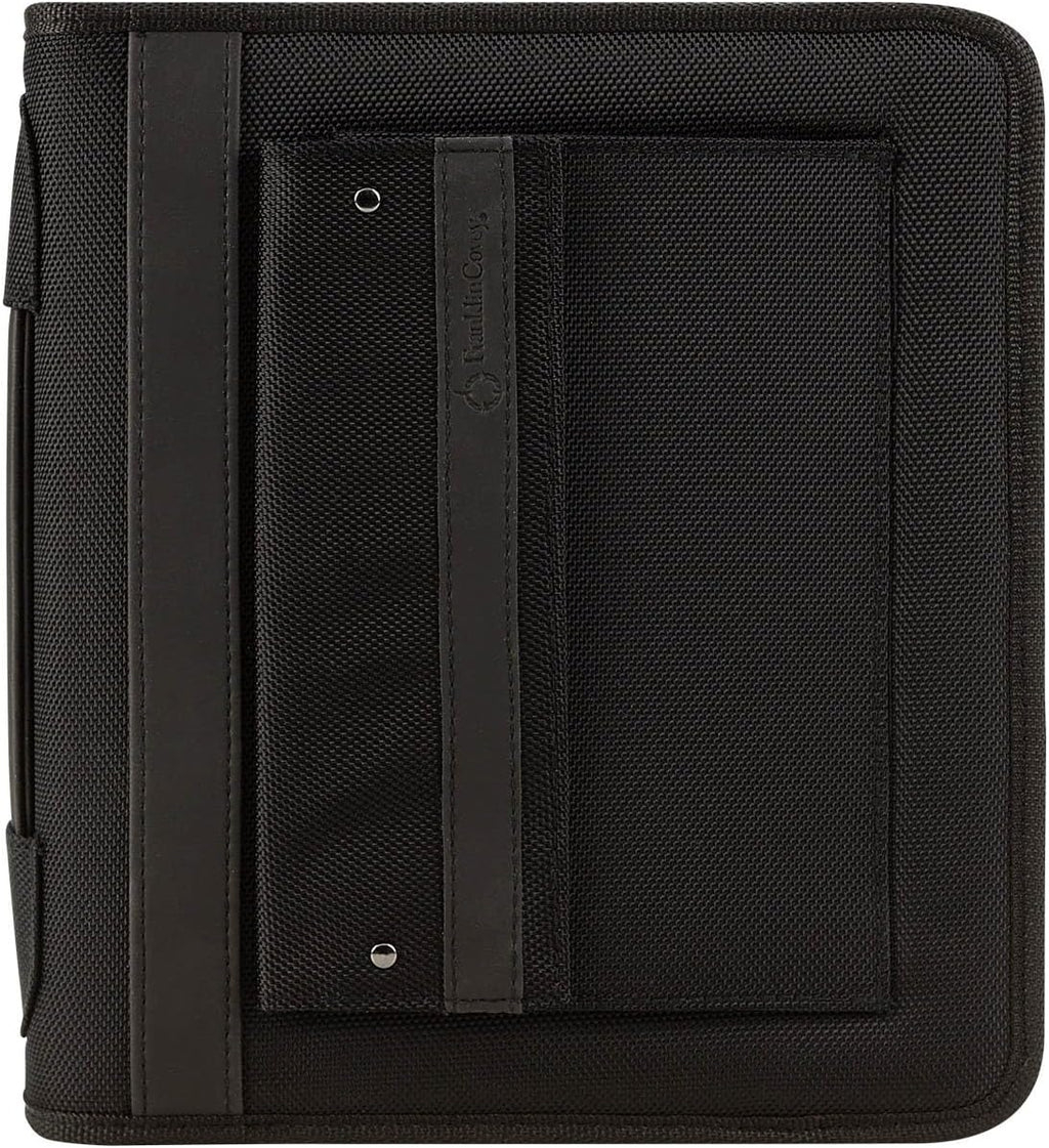 FranklinCovey - Friday Ring-Bound Binder for FranklinCovey Planners | Nylon - Zipper Binder with Handles (Classic, Black)