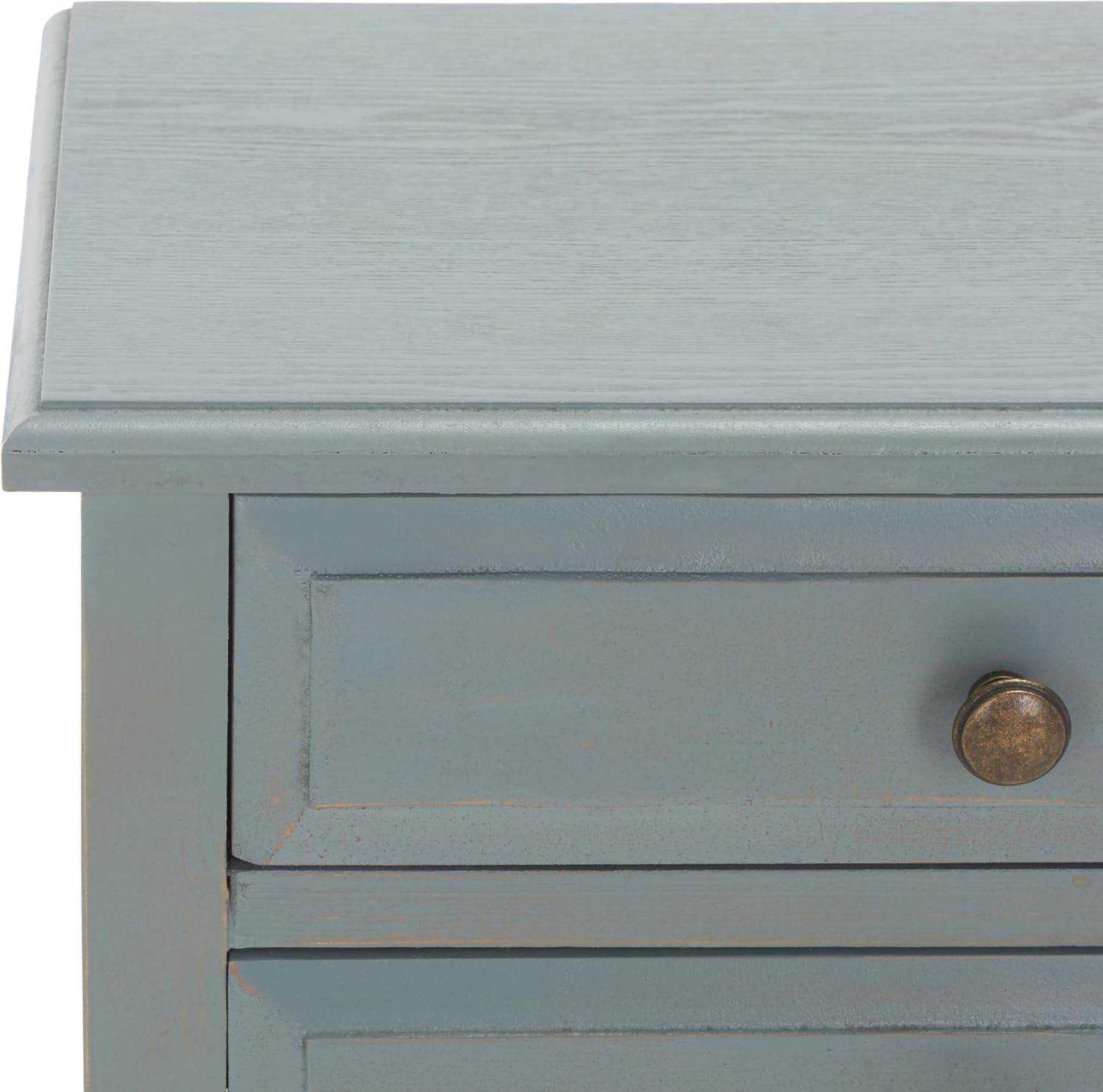 SAFAVIEH Furniture - Lori 2-Drawer End Table - Blue - Solid Wood - Farmhouse Classic Design - Ideal for Living Room, Entryway, Home Office, 18.1' W x 13' D x 26.8' H - Fully Assembled (AMH6576G)
