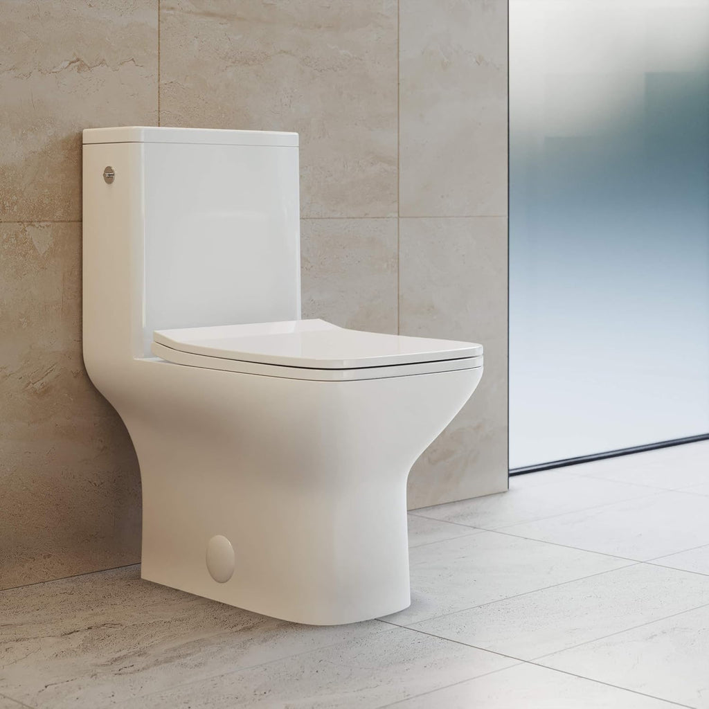 Carre One-Piece Square Toilet Dual-Flush 1.1/1.6 gpf, Touchless