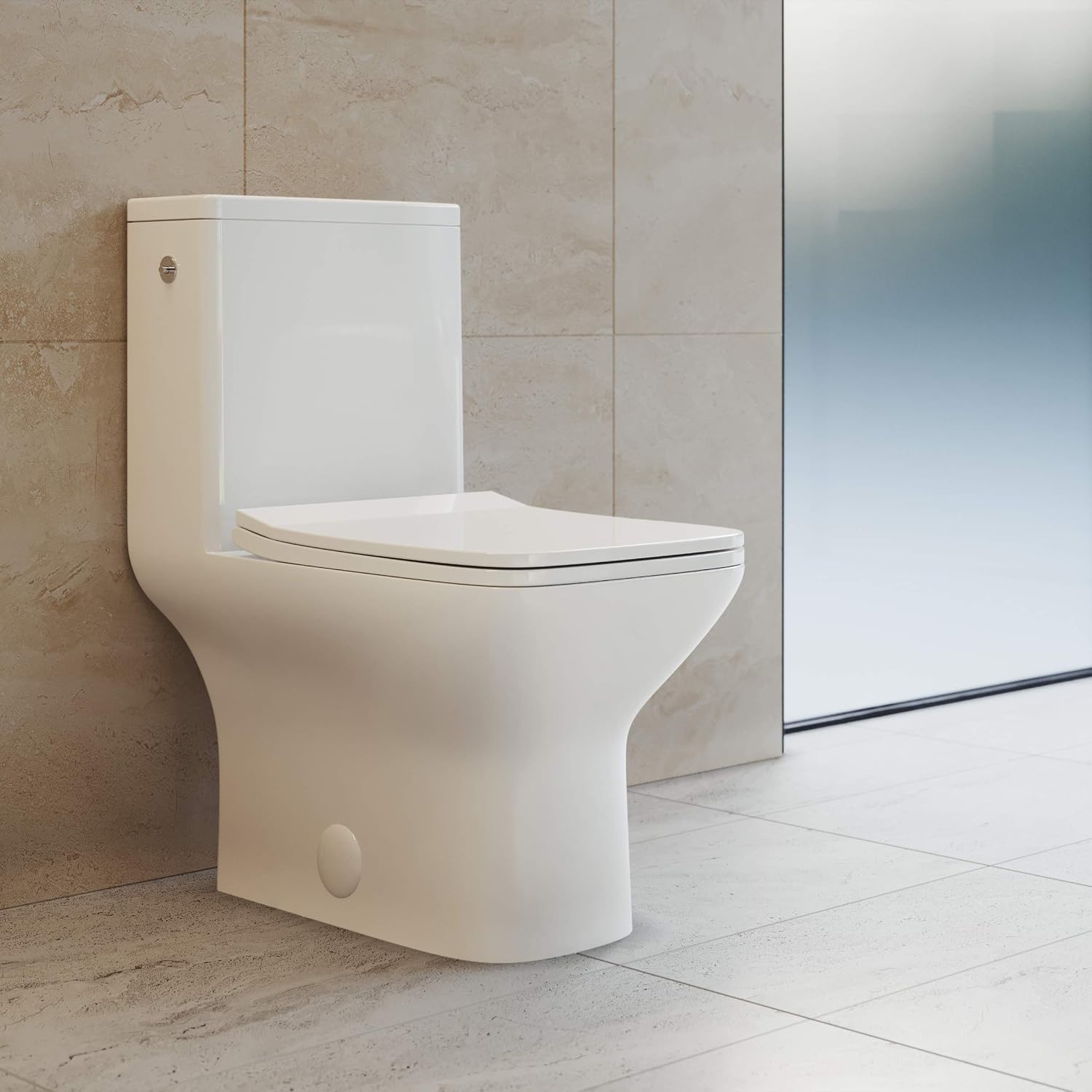 Carre One-Piece Square Toilet Dual-Flush 1.1/1.6 gpf, Touchless