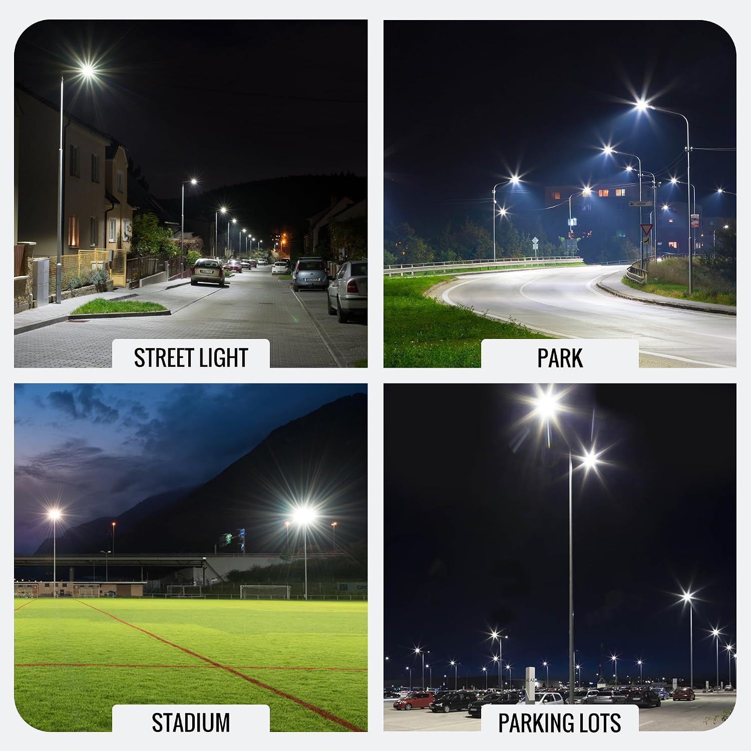LEDMyplace Pole Lights 300W LED Parking Lot Light with Dusk to Dawn Motion Sensor Outdoor Lights, 42000LM, 5700K, Waterproof Commercial Steet & Area Lighting for Sports, Stadium