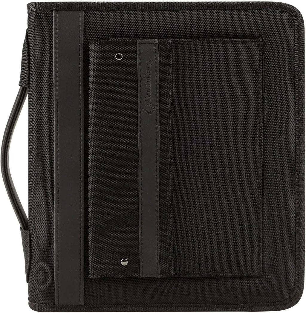 FranklinCovey - Friday Ring-Bound Binder for FranklinCovey Planners | Nylon - Zipper Binder with Handles (Classic, Black)