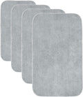 Garland Rug Traditional Plush Washable Nylon Rug, 30-Inch by 50-Inch, Platinum Gray (Pack of 4)