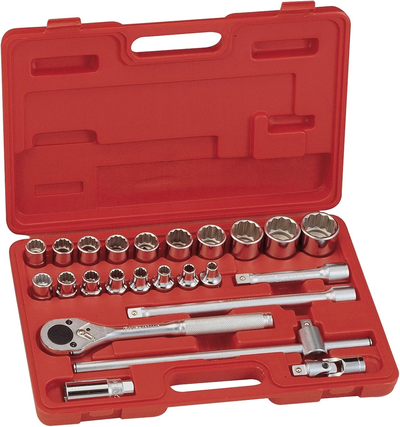 Genius Tools 24 Piece 1/2' Dr. Metric Hand Socket Set (12-Point) TW-424M