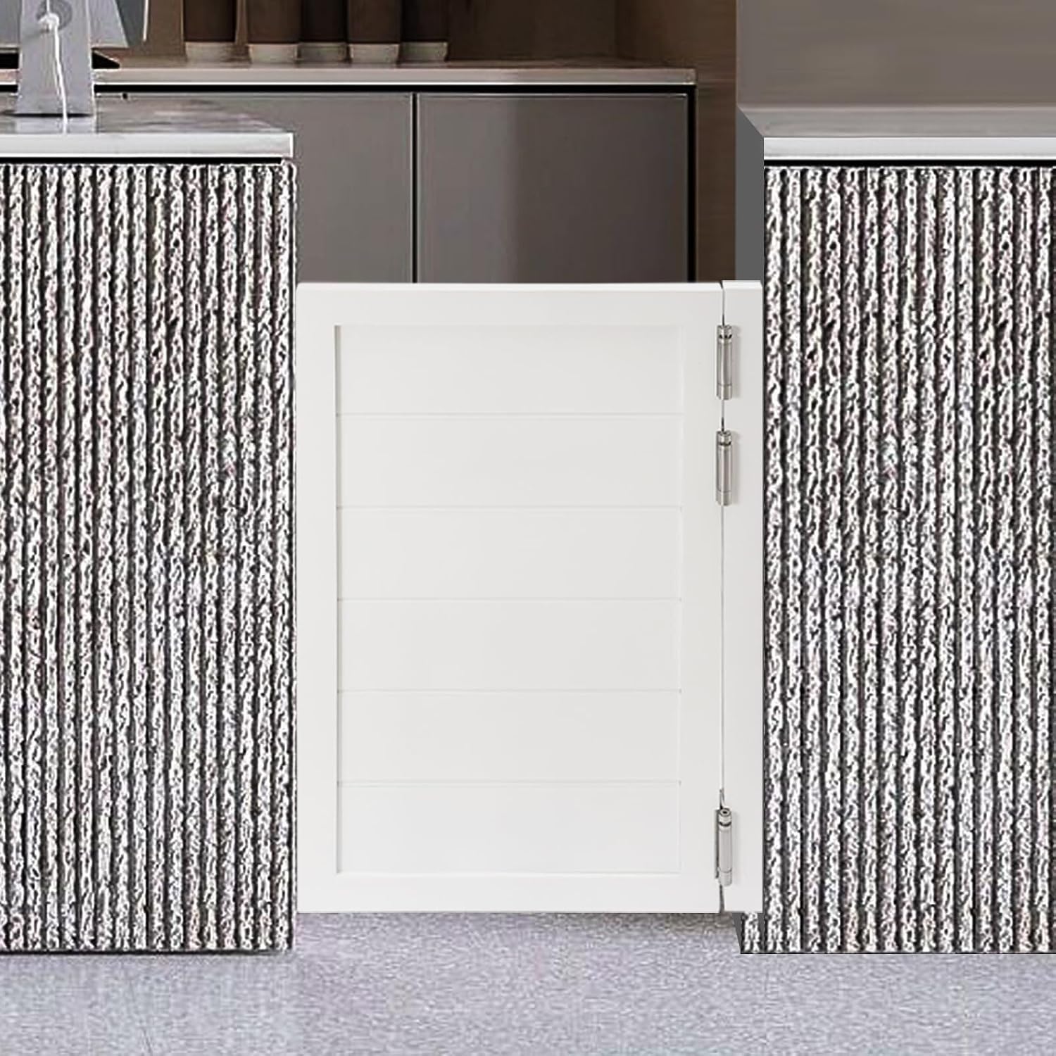 Cafe Swinging Doors,Wood Interior Saloon Half Partition Swing Door with 3 Hinges for House Kitchen Shop Entrance Pub Porch(23.6x35.4in-White)