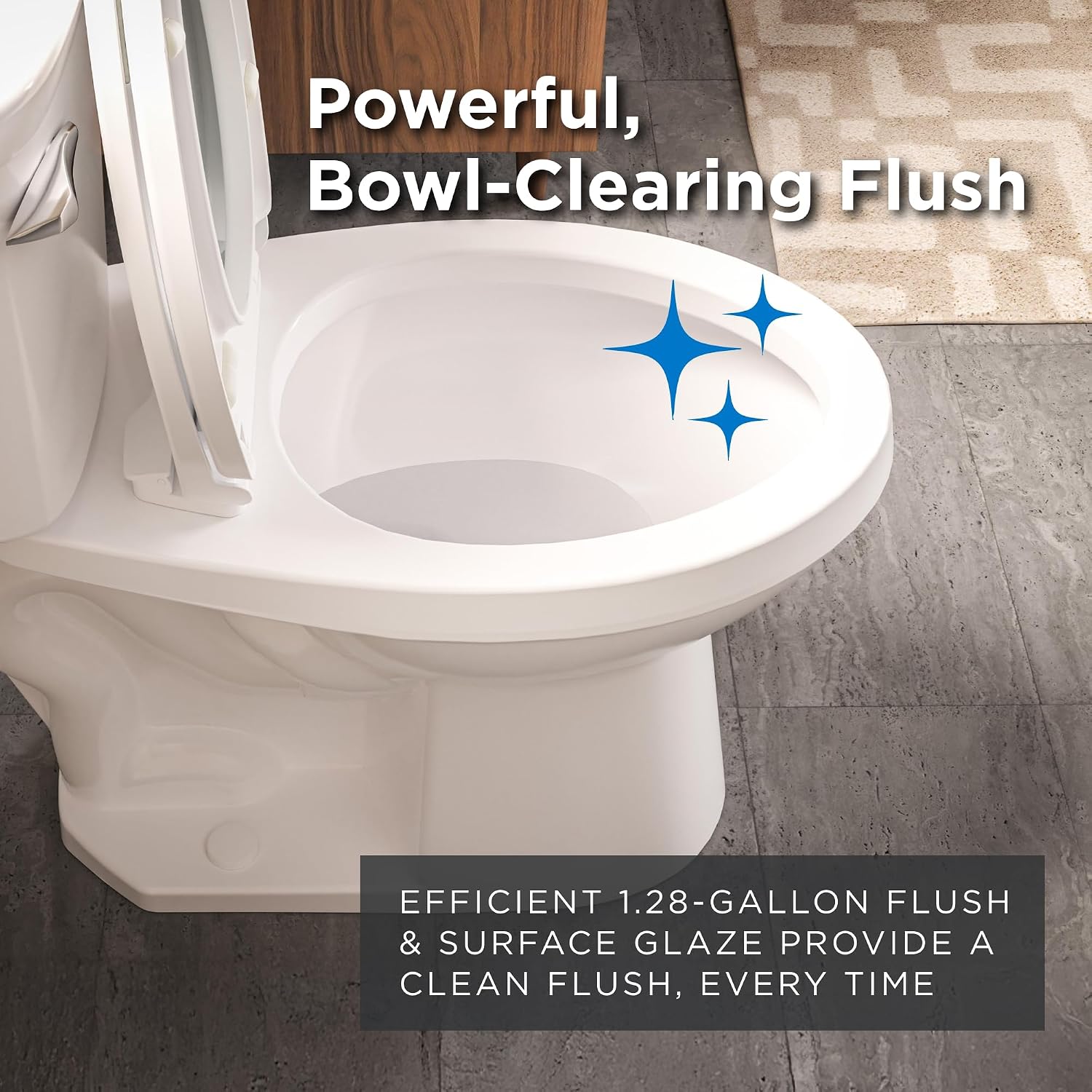 Gerber Viper Force Compact Elongated Two-Piece Toilet with 12-in Rough in, ADA Compliant Chair Height, High Efficiency 1.28 GPF, Soft-Close Seat and Install Kit with Wax Ring Included, White, GRS48350