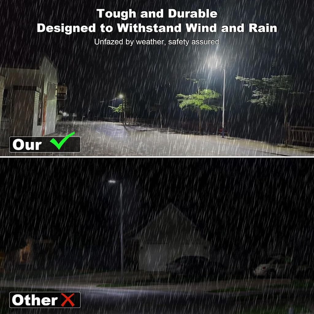 Solar Street Light 7000K 800000LM Auto On/Off Dusk to Dawn IP67 Waterproof Motion Sensor for Security & Outdoor Lighting (9000W-4Pack)