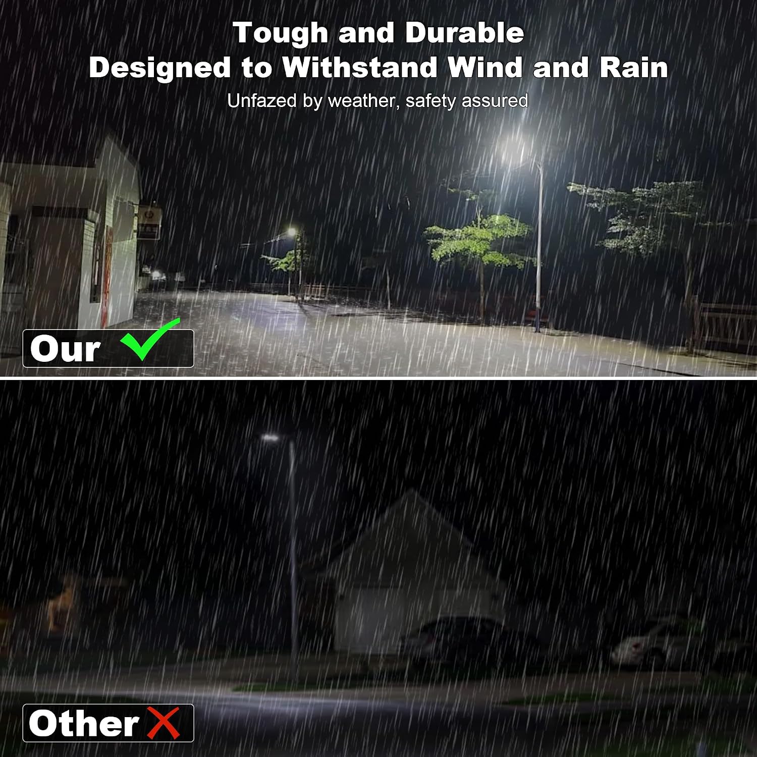 Solar Street Light 7000K 800000LM Auto On/Off Dusk to Dawn IP67 Waterproof Motion Sensor for Security & Outdoor Lighting (9000W-4Pack)