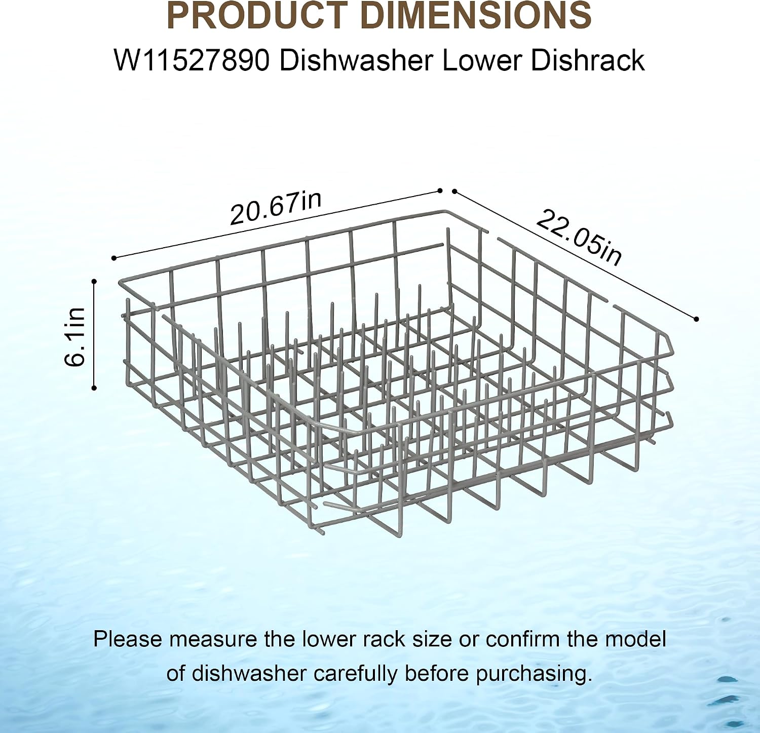 W11527890 Dishwasher Lower Dishrack Compatible with Whirlpool Kenmore Kitchen Aid Maytag replace 8519566 W10199774 W10525641 W10525642 W10525643 WPW10525642 WPW10525643