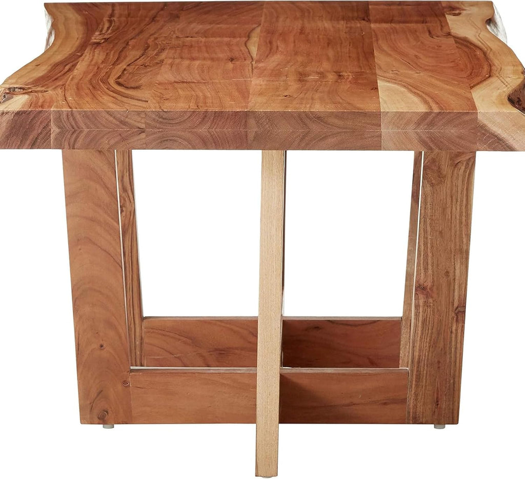 Alaterre Furniture Berkshire Live Edge Solid Wood 42 inch Coffee Table, Natural