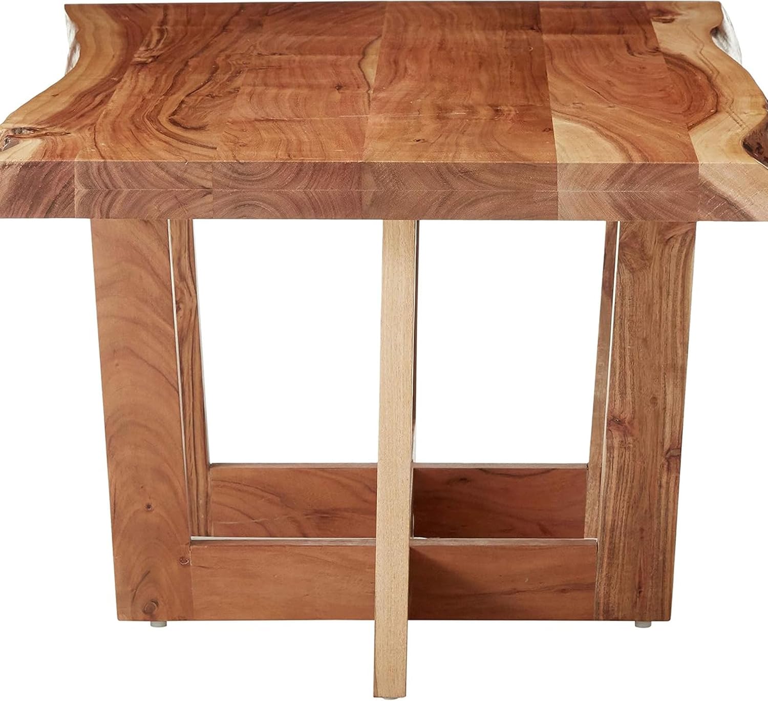 Alaterre Furniture Berkshire Live Edge Solid Wood 42 inch Coffee Table, Natural