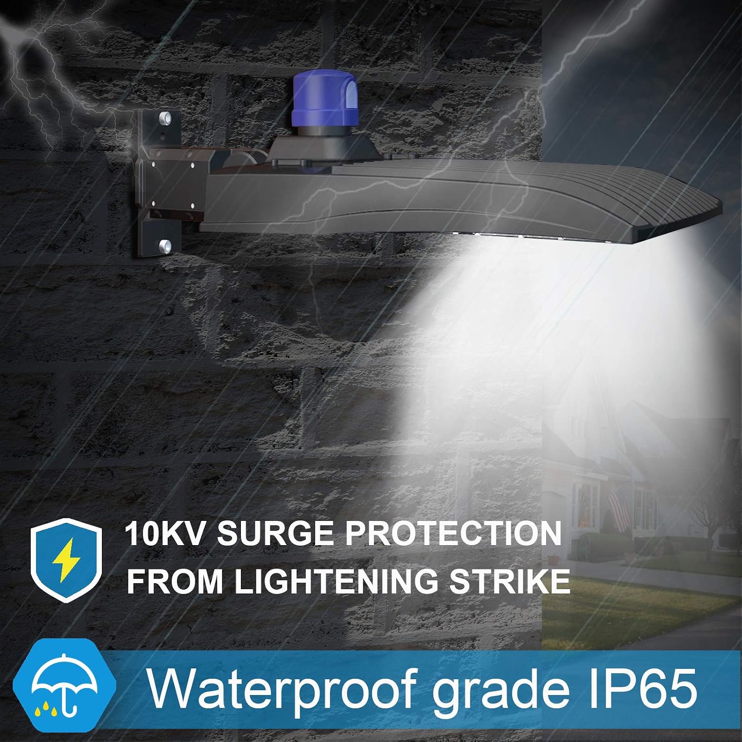 OSTEK 150W LED Parking Lot Light with Dusk to Dawn Photocell, Yoke Mount 5000K LED Area Lights, 21000lm Shoebox Light, Commercial Outdoor Pole Street Light, [600W HID/HPS Equiv.] UL&DLC Listed