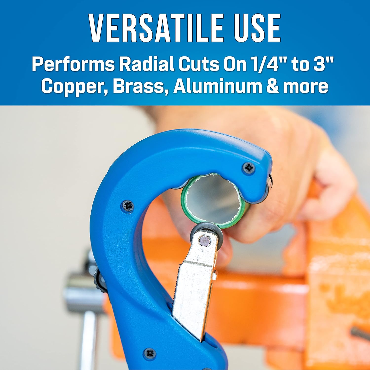 Jonard Tools TC-300 Tube Cutter, 1/4' - 3' (6.3mm - 76mm), for Copper, Brass, Aluminum, Plastic Pipes and Ducts