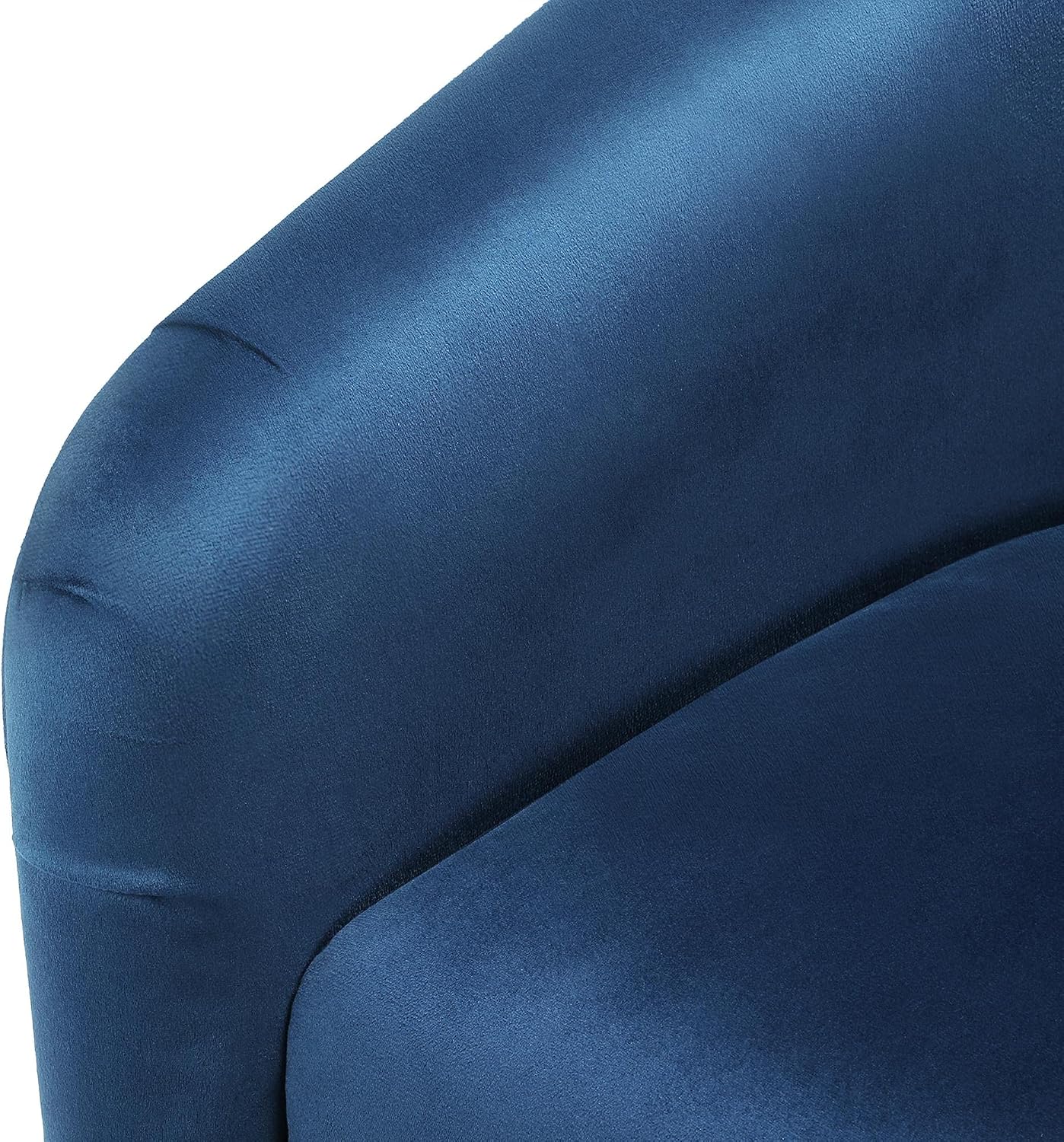 Yaheetech Barrel Chairs, Velvet Accent Chairs with Soft Padded Armrest for Living Room Bedroom Waiting Room Office, Set of 2, Pagoda Blue