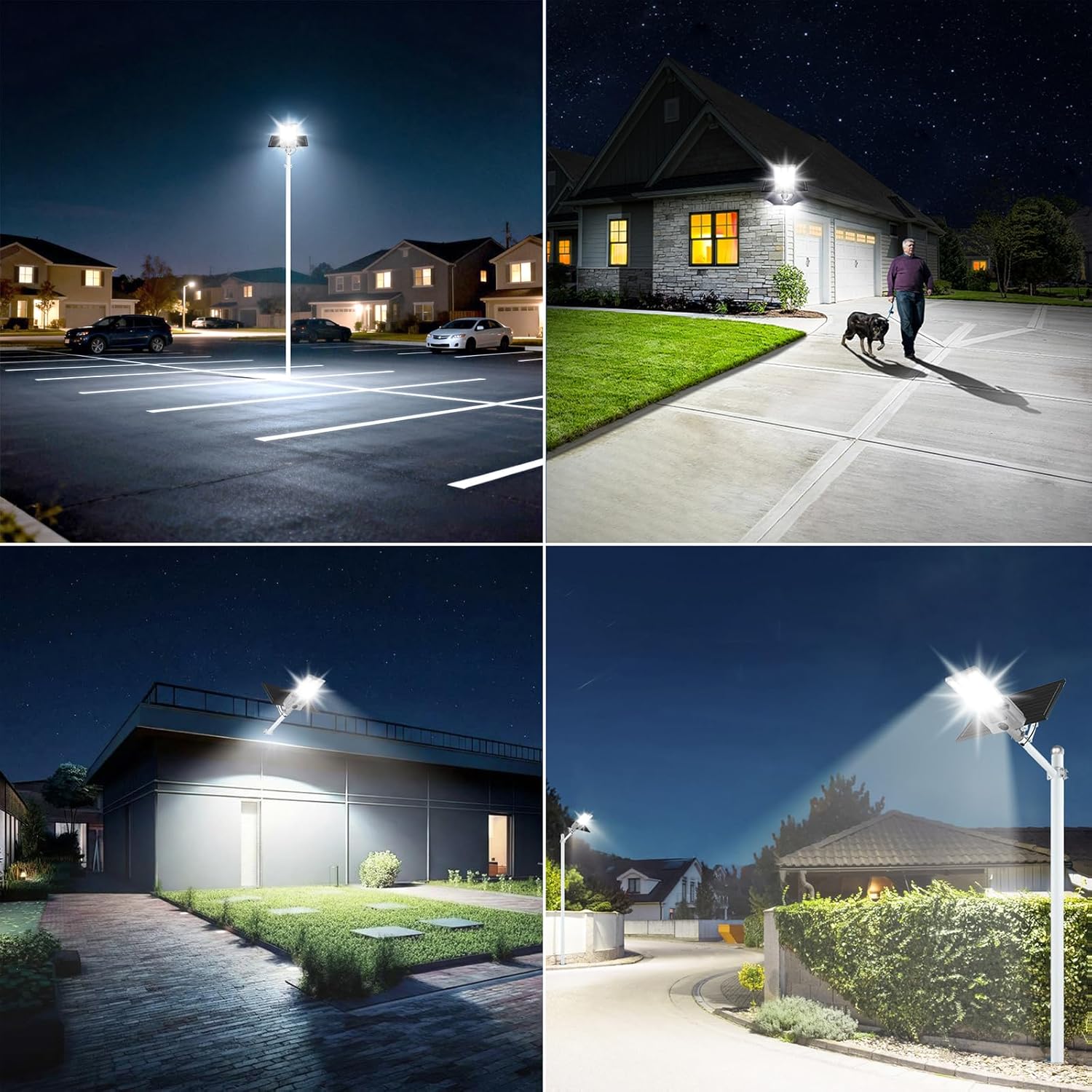 12000W Solar Street Light, Aluminum Commercial Parking Lot Lights with Motion Sensor, 6500K Dusk to Dawn Solar Lights Outdoor Waterproof, Heavy Duty Security Flood Light for Driveway Yard Court, Gray