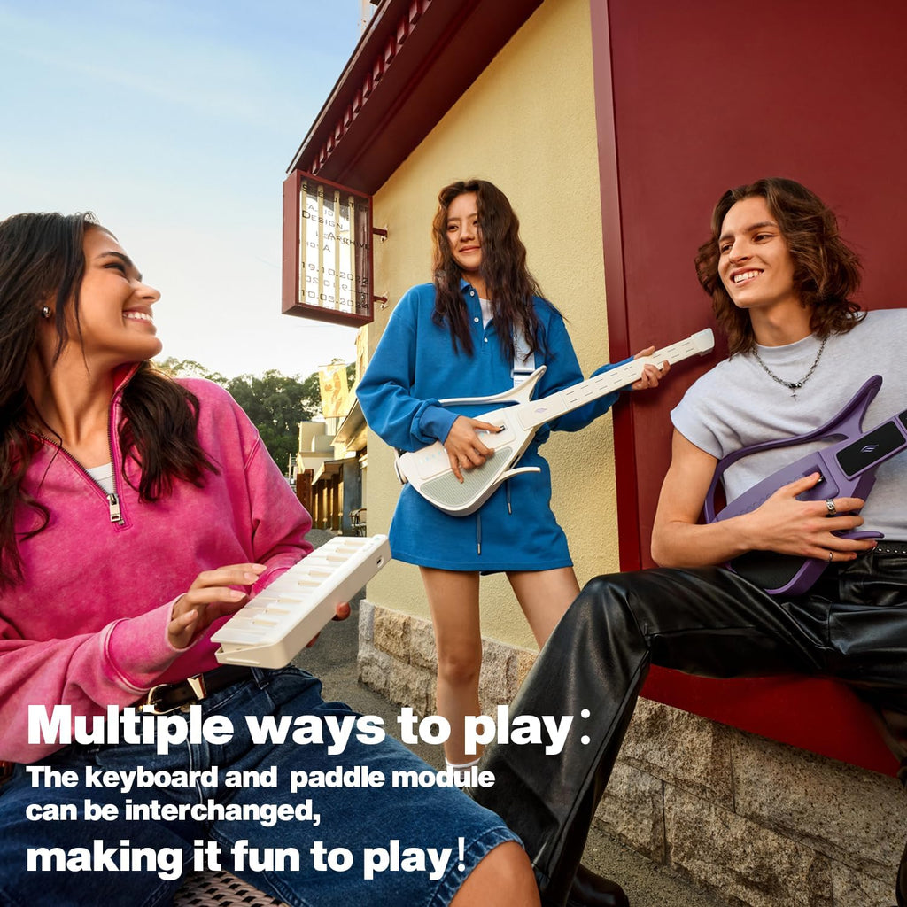 Enya CYBER-G Stringless Smart Guitar,Portable Foldable Travel Guitar with App-Controlled Chords,Hundreds of Instrument Sounds, Built-In Speaker & Drum Machine,Quick-Learn for Adults/Beginners
