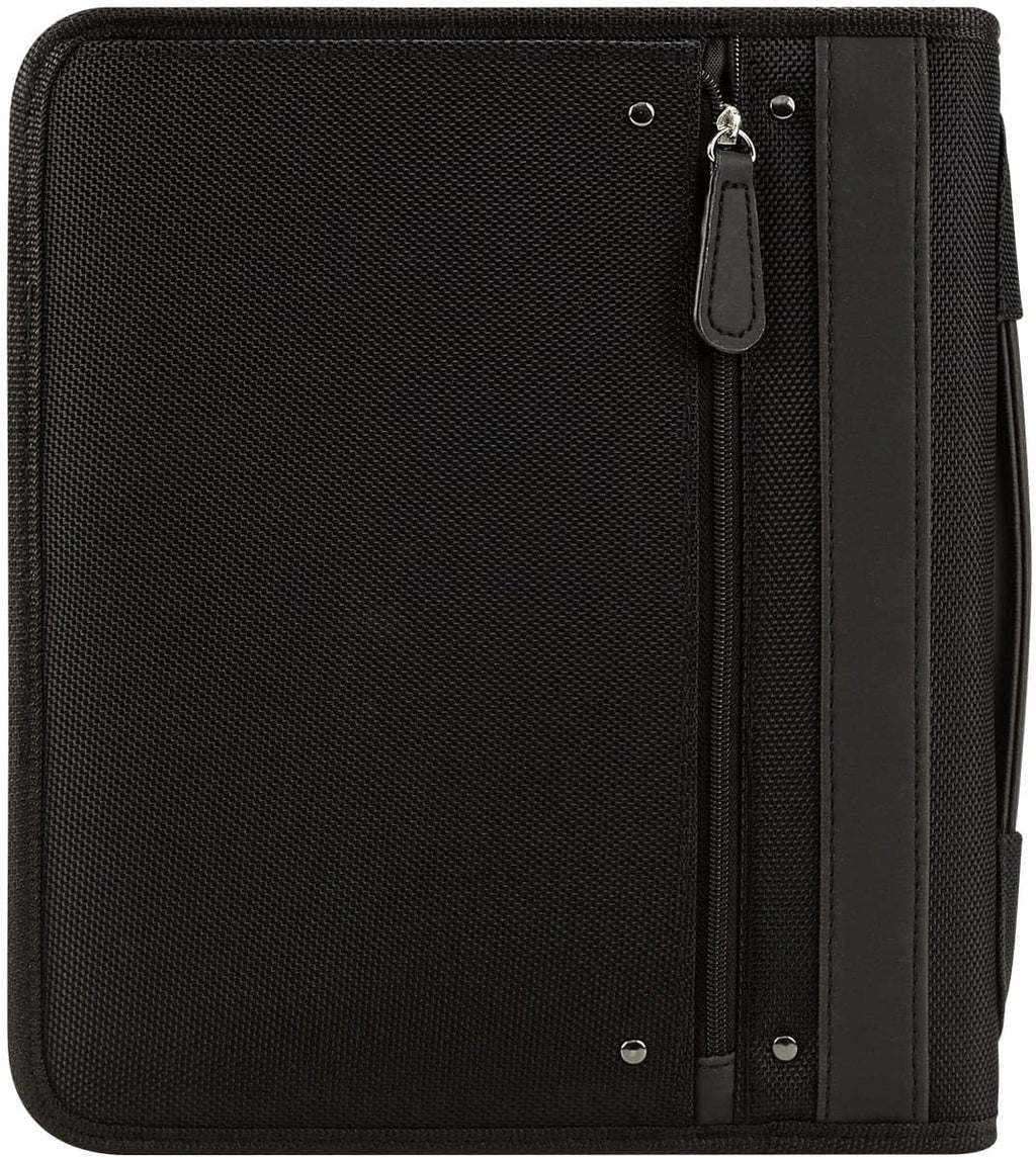 FranklinCovey - Friday Ring-Bound Binder for FranklinCovey Planners | Nylon - Zipper Binder with Handles (Classic, Black)