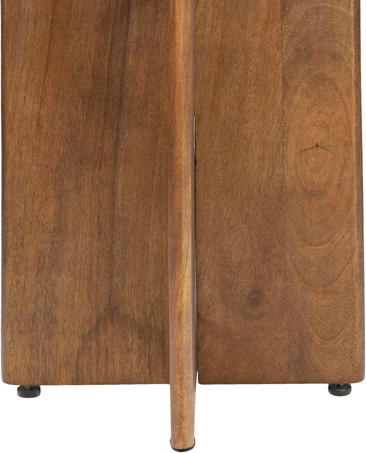 JONATHAN Y END5002B Naomi 18' Rustic Minimalist Marble/Wood X-Base Accent Table, Side Table, End Table for Living Room, Bedroom, White Marble/Honey Wood