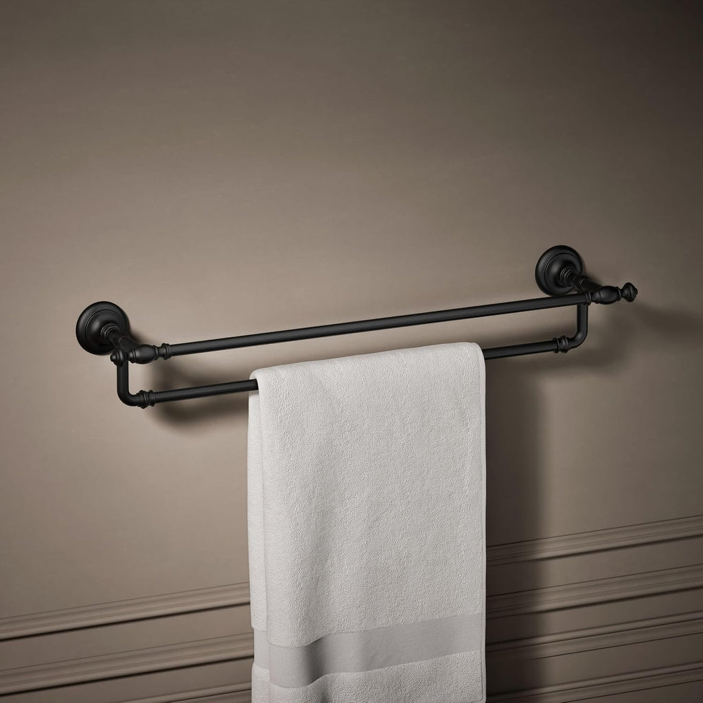 Kohler 72570-BL Artifacts® 24' Double Towel bar, Matte Black