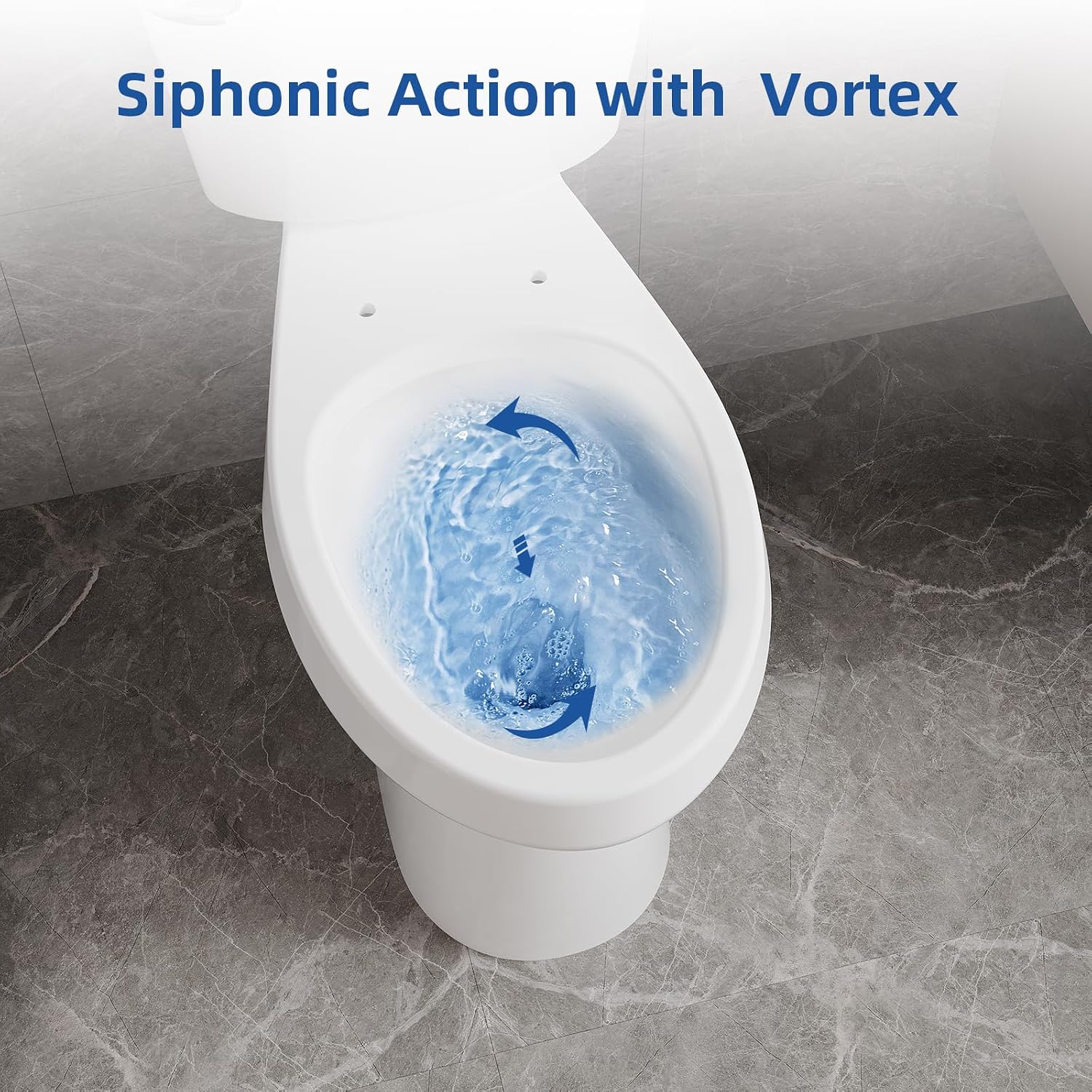 GarveeTech Two-Piece Toilet with Elongated Bowl, 19' ADA Height for Bathrooms, Soft Close Seat, Toilet with 1.28 Siphonic Flush, White