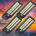Solar Street Light 7000K 800000LM Auto On/Off Dusk to Dawn IP67 Waterproof Motion Sensor for Security & Outdoor Lighting (9000W-4Pack)