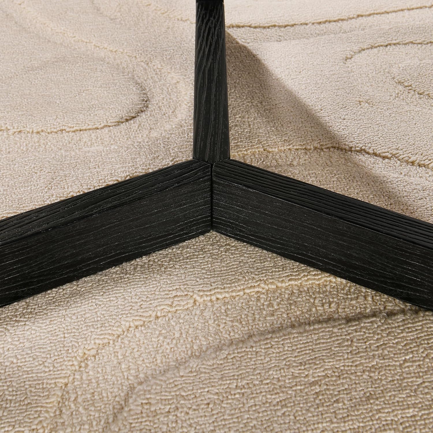 Large Round End Table with Storage Shelf, Rustic Beside Tables with Umbrella Top,Traditional Circular Sofa Side Table, 25.2'D Telephone Table for Living Room Easy Assembly Brushed Black CJZ3338BK