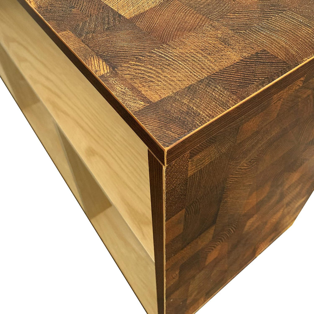 Techni Mobili L-Shape Corner Desk with Multiple Storage, Oak