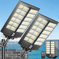 Solar Street Lights Outdoor Waterproof 9000W LED Solar Power Street Light Dusk to Dawn with Mention Sensor Flood Light Large Outdoor Solar Lights for Yard, Entryway Garage