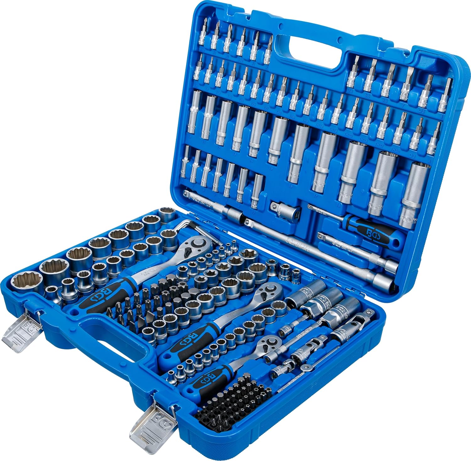 BGS 2286 | Socket Set 12-point | 6.3 mm (1/4') / 10 mm (3/8') / 12.5 mm (1/2') | 192 pcs.