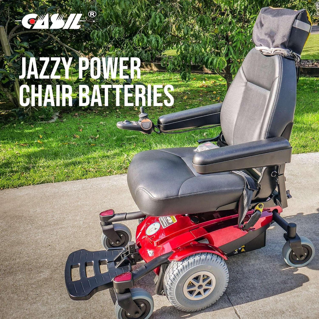 Casil 2-Pack 12V 35Ah AGM Deep Cycle Battery – U1 Mobility Scooter & Wheelchair Replacement for Jazzy Power Chairs, Pride Go-Go, Select 6
