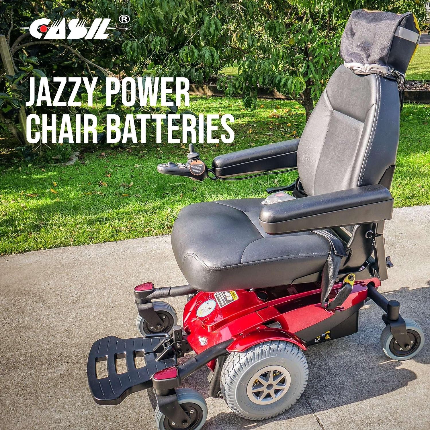 Casil 2-Pack 12V 35Ah AGM Deep Cycle Battery – U1 Mobility Scooter & Wheelchair Replacement for Jazzy Power Chairs, Pride Go-Go, Select 6