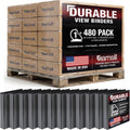 Samsill Durable 1.5 inch 3 Ring Binder, Made in USA, D Ring Binder, 100% Recycled Chipboard, Black, Pallet of 480 Binders in 40 Cartons