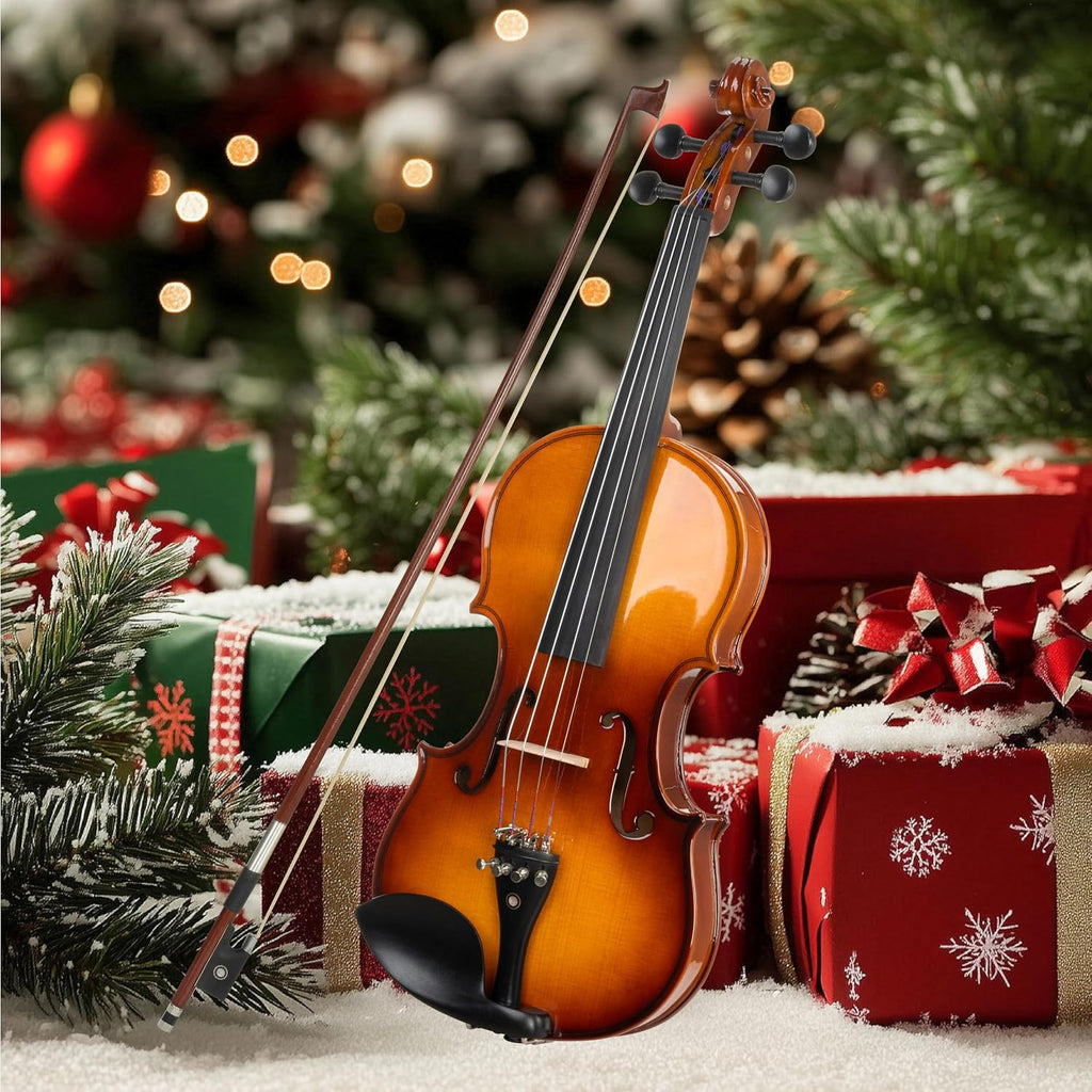 Cecilio 1/2 Violin Solidwood Violin with Hard Case, Bow, Rosin, Tuner, Shoulder Rest & Lesson Book – Ideal for Beginners