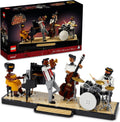 LEGO Ideas Jazz Quartet, Building Set for Adults Featuring Buildable Stage with 4 Band Musician Figures, Includes Piano, Double Bass, Trumpet, and Drum Kit Instruments, Great for Home Display, 21334