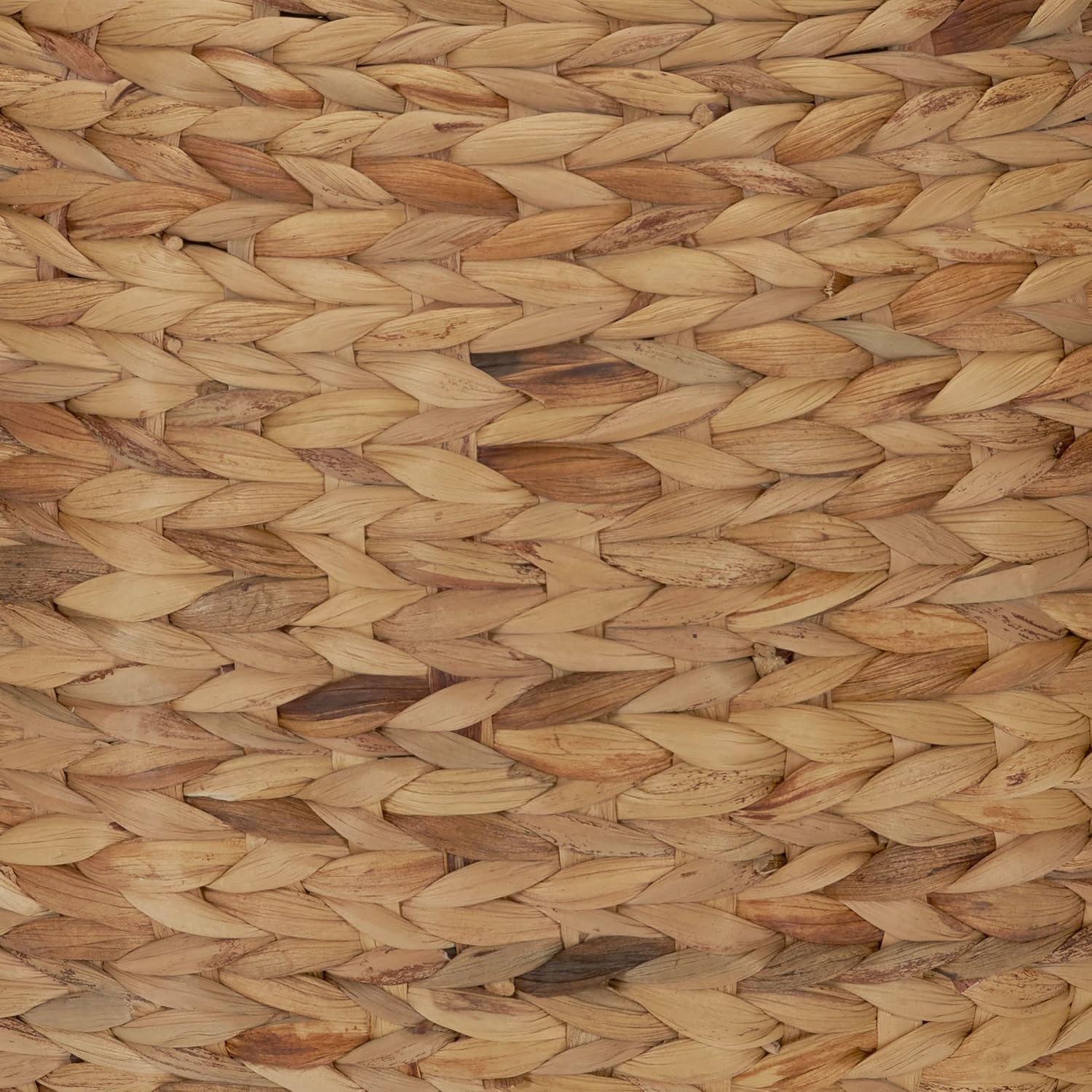 Household Essentials Handwoven Water Hyacinth Barrel Wicker Storage Basket Side Table, Natural