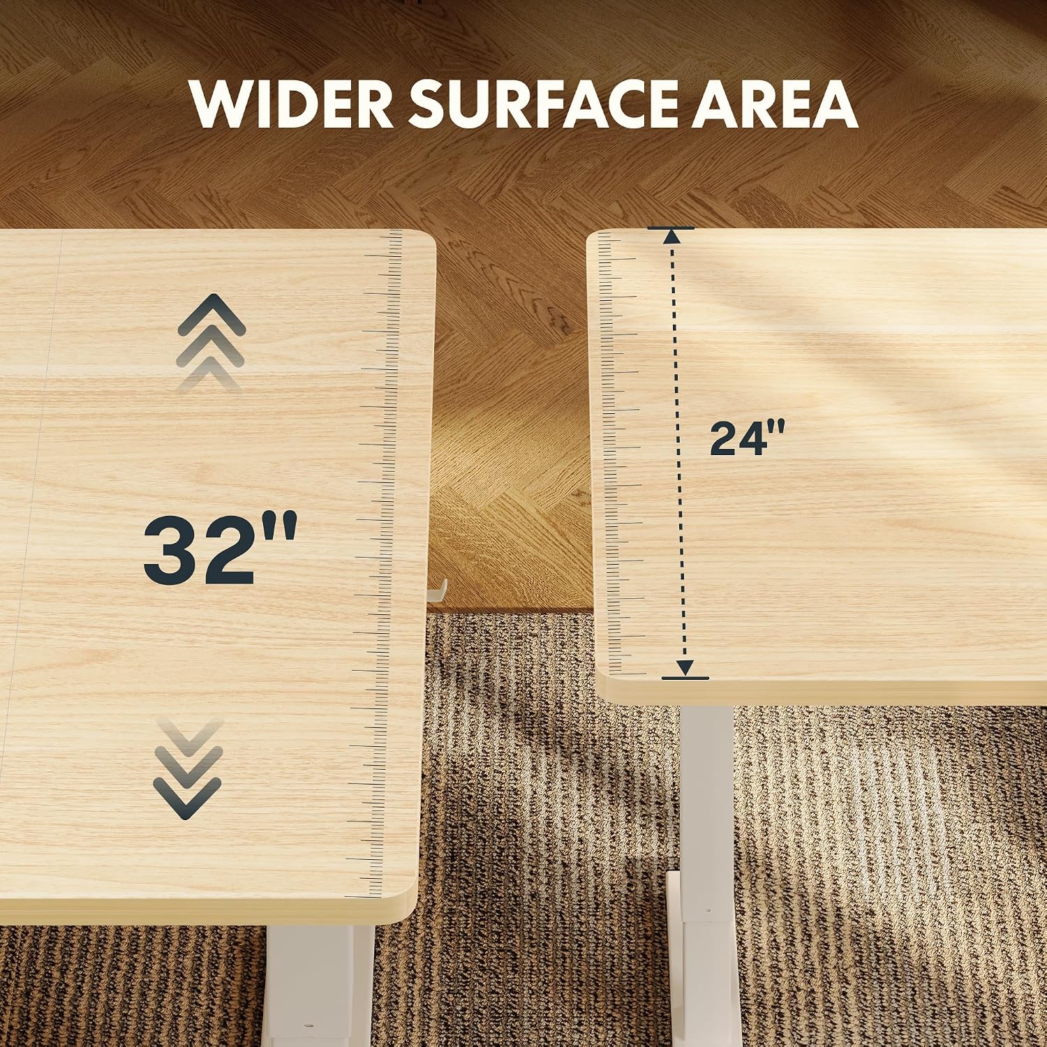 FLEXISPOT L Shaped Executive Standing Desk with Drawers, Large Electric Height Adjustable Desk, Sit Stand Desk for Home Office and Workstation, Mobile Cabinet (63'x32' White Wood Grain)