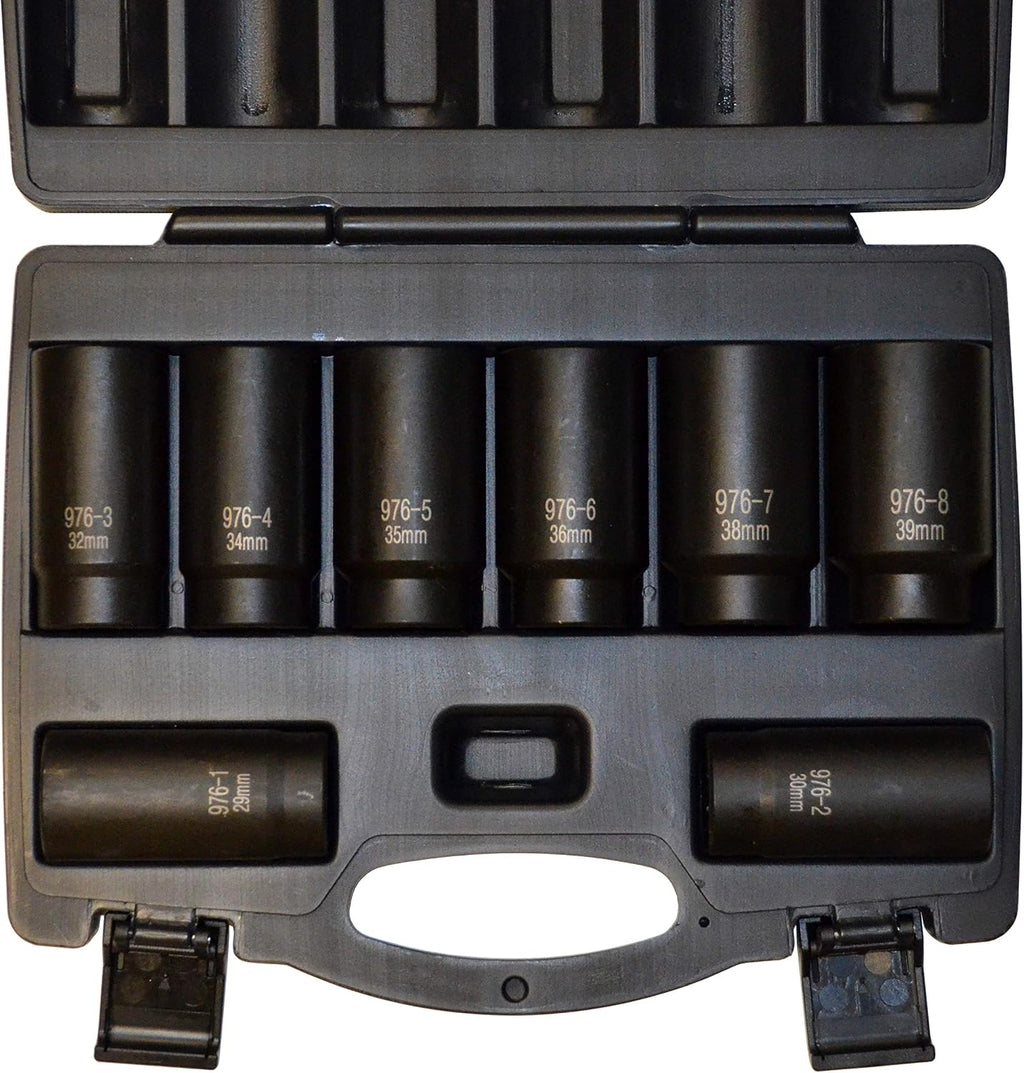 Cal-Van Tools 976 8 Piece 12 Point Axle Nut Socket Set, 1 Pack, Multi, One Size