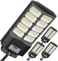 Solar Street Lights Outdoor Waterproof 6500W Solar Flood Lights Dusk to Down with Motion Sensor for Parking Lot, Outdoor Street Light Solar Powered 7000K for Yard Patio and Walkway