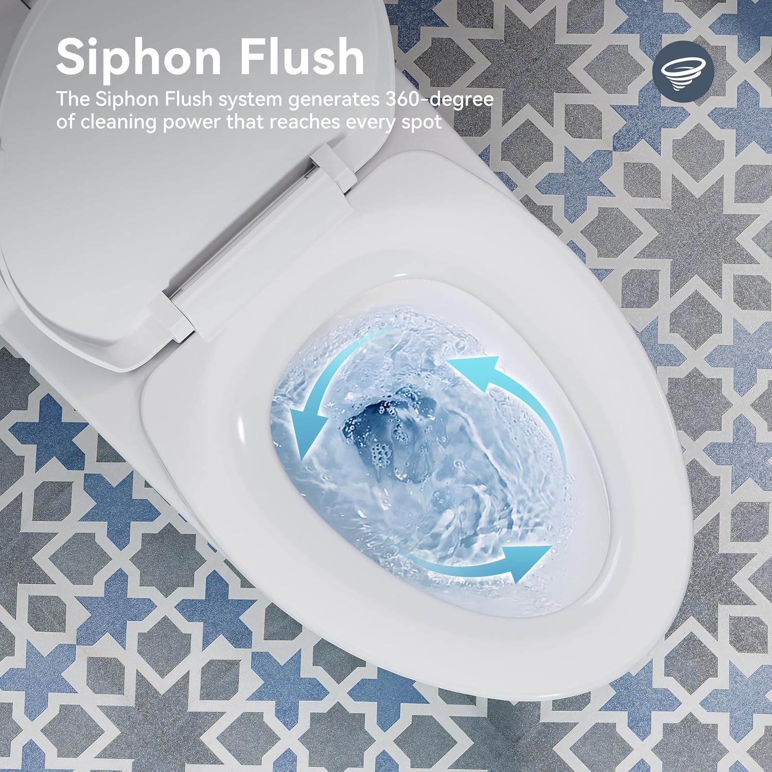 HOROW T0350W One-Piece Elongated Toilet, 17' ADA Chair Height, Dual Flush 0.8/1.28 GPF, MaP 1000g Powerful Flush, Soft-Close Seat, Skirted Design, Square Flush Button, 12' Rough-In, White