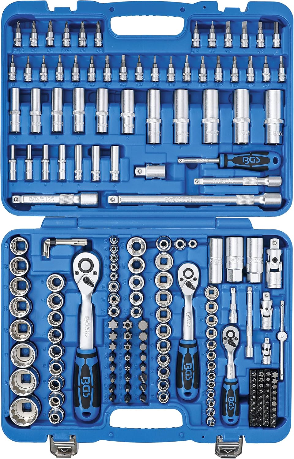 BGS 2286 | Socket Set 12-point | 6.3 mm (1/4') / 10 mm (3/8') / 12.5 mm (1/2') | 192 pcs.