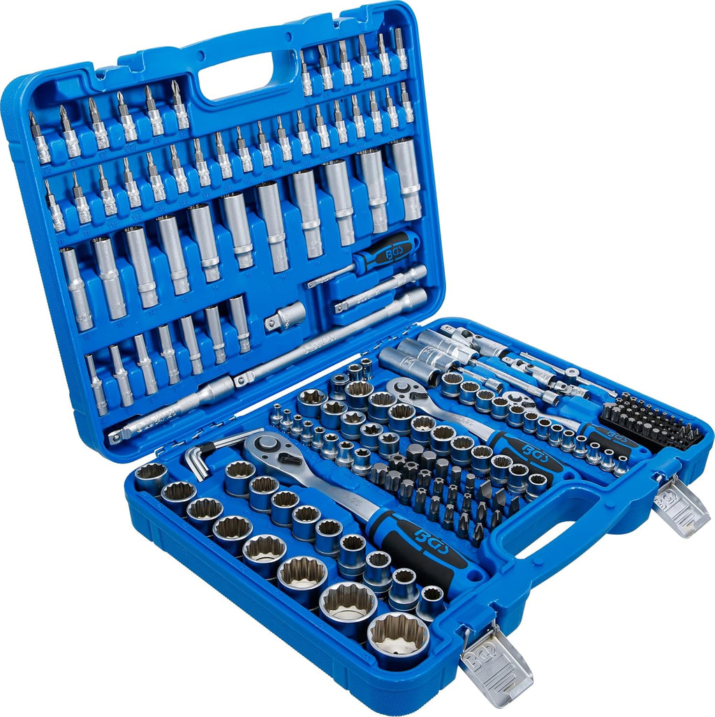 BGS 2286 | Socket Set 12-point | 6.3 mm (1/4') / 10 mm (3/8') / 12.5 mm (1/2') | 192 pcs.