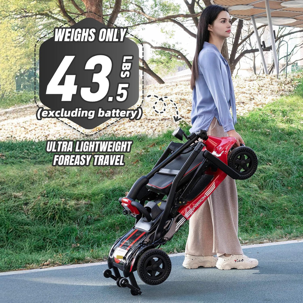ZiiLIF Ultra Lightweight Foldable Mobility Scooter -Electric Scooter for Adults/Seniors - Enhanced Safety, Compact & Convenient for Travel, Cruise, Airline Approved