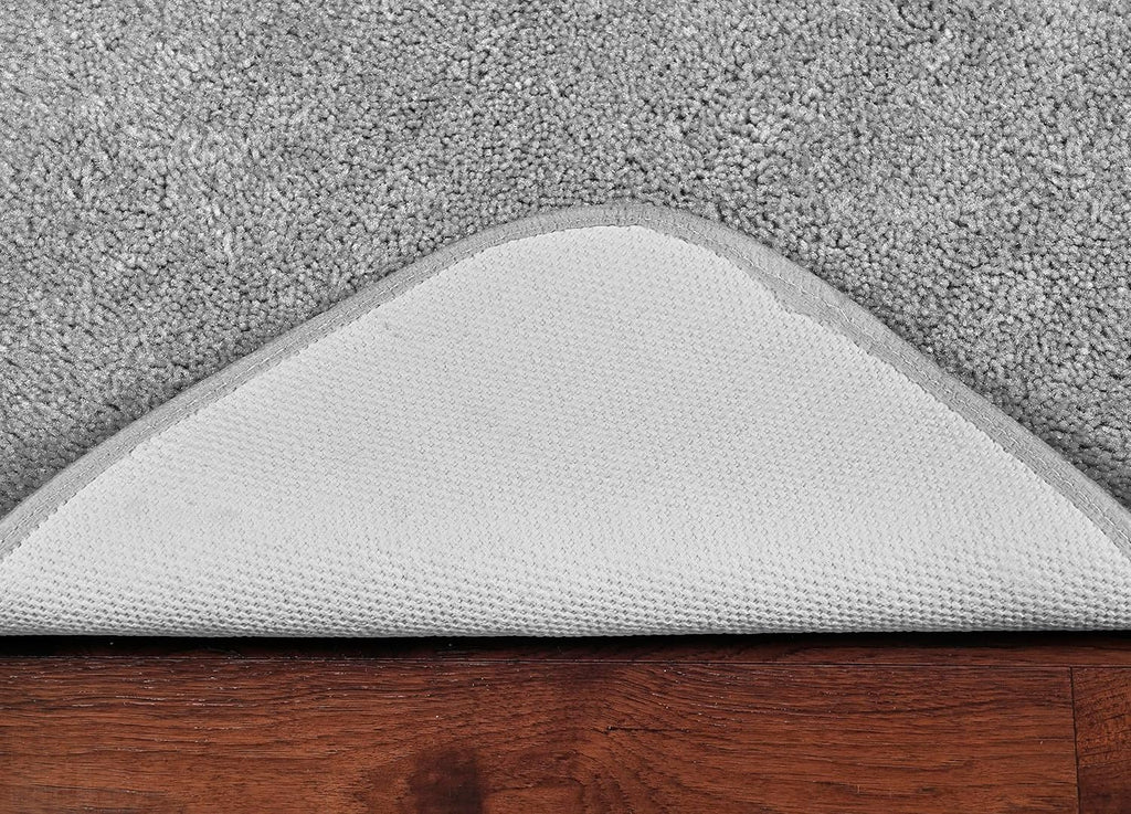 Garland Rug Traditional Plush Washable Nylon Rug, 30-Inch by 50-Inch, Platinum Gray (Pack of 4)
